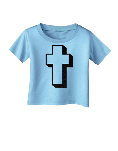 Simple Cross Design Glitter - Black Infant T-Shirt by TooLoud-Infant T-Shirt-TooLoud-Aquatic-Blue-06-Months-Davson Sales