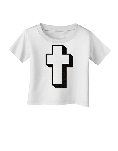 Simple Cross Design Glitter - Black Infant T-Shirt by TooLoud-Infant T-Shirt-TooLoud-White-06-Months-Davson Sales