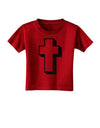 Simple Cross Design Glitter - Black Toddler T-Shirt Dark by TooLoud-Toddler T-Shirt-TooLoud-Red-2T-Davson Sales