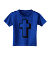 Simple Cross Design Glitter - Black Toddler T-Shirt Dark by TooLoud-Toddler T-Shirt-TooLoud-Royal-Blue-2T-Davson Sales