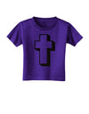 Simple Cross Design Glitter - Black Toddler T-Shirt Dark by TooLoud-Toddler T-Shirt-TooLoud-Purple-2T-Davson Sales