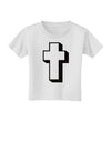 Simple Cross Design Glitter - Black Toddler T-Shirt by TooLoud-Toddler T-Shirt-TooLoud-White-2T-Davson Sales