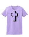 Simple Cross Design Glitter - Black Womens T-Shirt by TooLoud-Womens T-Shirt-TooLoud-Lavender-X-Small-Davson Sales