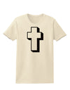 Simple Cross Design Glitter - Black Womens T-Shirt by TooLoud-Womens T-Shirt-TooLoud-Natural-X-Small-Davson Sales