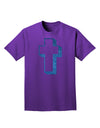 Simple Cross Design Glitter - Blue Adult Dark T-Shirt by TooLoud-Mens T-Shirt-TooLoud-Purple-Small-Davson Sales