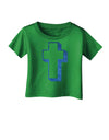 Simple Cross Design Glitter - Blue Infant T-Shirt Dark by TooLoud-Infant T-Shirt-TooLoud-Clover-Green-06-Months-Davson Sales