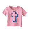 Simple Cross Design Glitter - Blue Infant T-Shirt by TooLoud-Infant T-Shirt-TooLoud-Candy-Pink-06-Months-Davson Sales