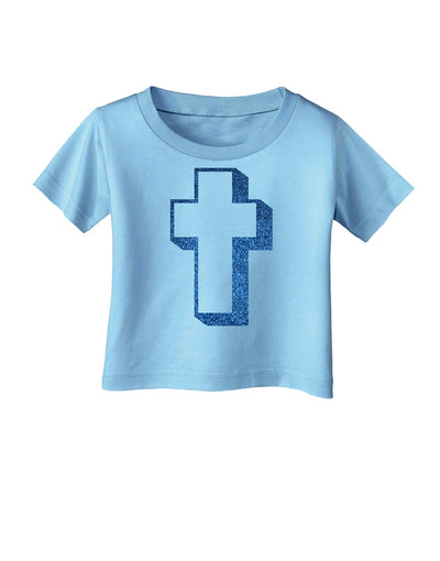 Simple Cross Design Glitter - Blue Infant T-Shirt by TooLoud-Infant T-Shirt-TooLoud-Aquatic-Blue-06-Months-Davson Sales