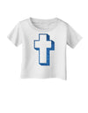 Simple Cross Design Glitter - Blue Infant T-Shirt by TooLoud-Infant T-Shirt-TooLoud-White-06-Months-Davson Sales