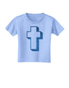 Simple Cross Design Glitter - Blue Toddler T-Shirt by TooLoud-Toddler T-Shirt-TooLoud-Aquatic-Blue-2T-Davson Sales