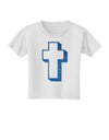 Simple Cross Design Glitter - Blue Toddler T-Shirt by TooLoud-Toddler T-Shirt-TooLoud-White-2T-Davson Sales