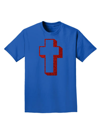 Simple Cross Design Glitter - Red Adult Dark T-Shirt by TooLoud-Mens T-Shirt-TooLoud-Royal-Blue-Small-Davson Sales