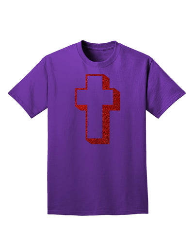 Simple Cross Design Glitter - Red Adult Dark T-Shirt by TooLoud-Mens T-Shirt-TooLoud-Purple-Small-Davson Sales