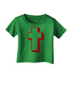 Simple Cross Design Glitter - Red Infant T-Shirt Dark by TooLoud-Infant T-Shirt-TooLoud-Clover-Green-06-Months-Davson Sales