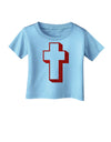 Simple Cross Design Glitter - Red Infant T-Shirt by TooLoud-Infant T-Shirt-TooLoud-Aquatic-Blue-06-Months-Davson Sales