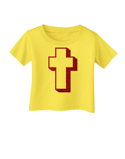 Simple Cross Design Glitter - Red Infant T-Shirt by TooLoud-Infant T-Shirt-TooLoud-Yellow-06-Months-Davson Sales