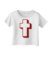 Simple Cross Design Glitter - Red Infant T-Shirt by TooLoud-Infant T-Shirt-TooLoud-White-06-Months-Davson Sales