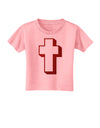 Simple Cross Design Glitter - Red Toddler T-Shirt by TooLoud-Toddler T-Shirt-TooLoud-Candy-Pink-2T-Davson Sales