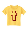 Simple Cross Design Glitter - Red Toddler T-Shirt by TooLoud-Toddler T-Shirt-TooLoud-Yellow-2T-Davson Sales