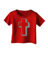 Simple Cross Design Glitter - Silver Infant T-Shirt Dark by TooLoud-Infant T-Shirt-TooLoud-Red-06-Months-Davson Sales