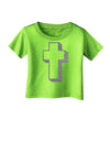 Simple Cross Design Glitter - Silver Infant T-Shirt by TooLoud-Infant T-Shirt-TooLoud-Lime-Green-06-Months-Davson Sales