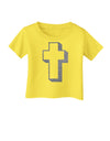 Simple Cross Design Glitter - Silver Infant T-Shirt by TooLoud-Infant T-Shirt-TooLoud-Yellow-06-Months-Davson Sales