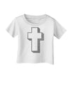 Simple Cross Design Glitter - Silver Infant T-Shirt by TooLoud-Infant T-Shirt-TooLoud-White-06-Months-Davson Sales