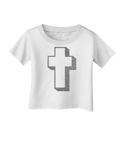 Simple Cross Design Glitter - Silver Infant T-Shirt by TooLoud-Infant T-Shirt-TooLoud-White-06-Months-Davson Sales