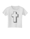 Simple Cross Design Glitter - Silver Toddler T-Shirt by TooLoud-Toddler T-Shirt-TooLoud-White-2T-Davson Sales