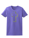 Simple Cross Design Glitter - Silver Womens T-Shirt by TooLoud-Womens T-Shirt-TooLoud-Violet-X-Small-Davson Sales