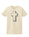 Simple Cross Design Glitter - Silver Womens T-Shirt by TooLoud-Womens T-Shirt-TooLoud-Natural-X-Small-Davson Sales