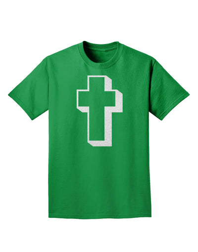 Simple Cross Design Glitter - White Adult Dark T-Shirt by TooLoud-Mens T-Shirt-TooLoud-Kelly-Green-Small-Davson Sales