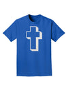 Simple Cross Design Glitter - White Adult Dark T-Shirt by TooLoud-Mens T-Shirt-TooLoud-Royal-Blue-Small-Davson Sales