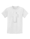 Simple Cross Design Glitter - White Childrens T-Shirt by TooLoud-Childrens T-Shirt-TooLoud-White-X-Small-Davson Sales