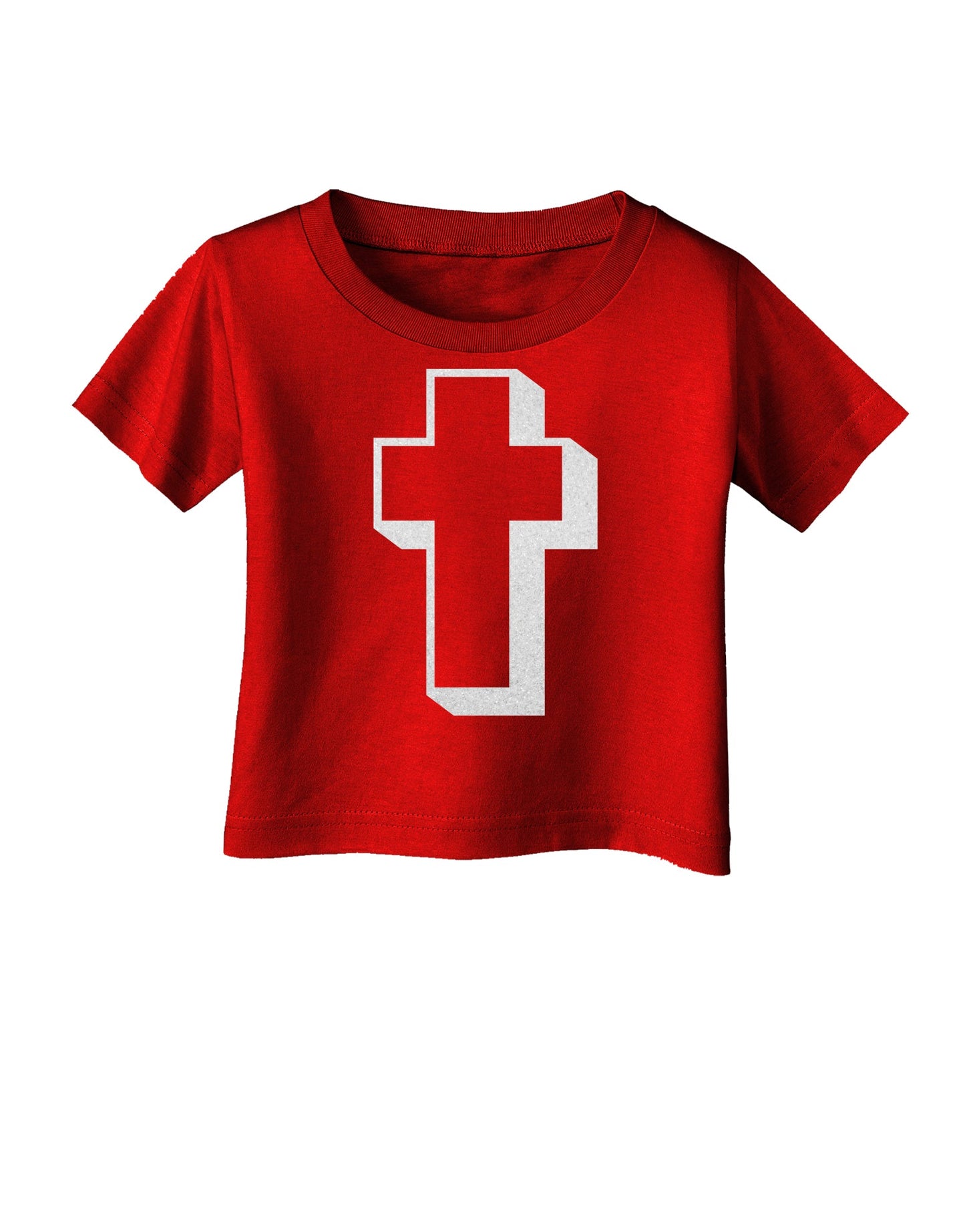 Simple Cross Design Glitter - White Infant T-Shirt Dark by TooLoud-Infant T-Shirt-TooLoud-Red-06-Months-Davson Sales