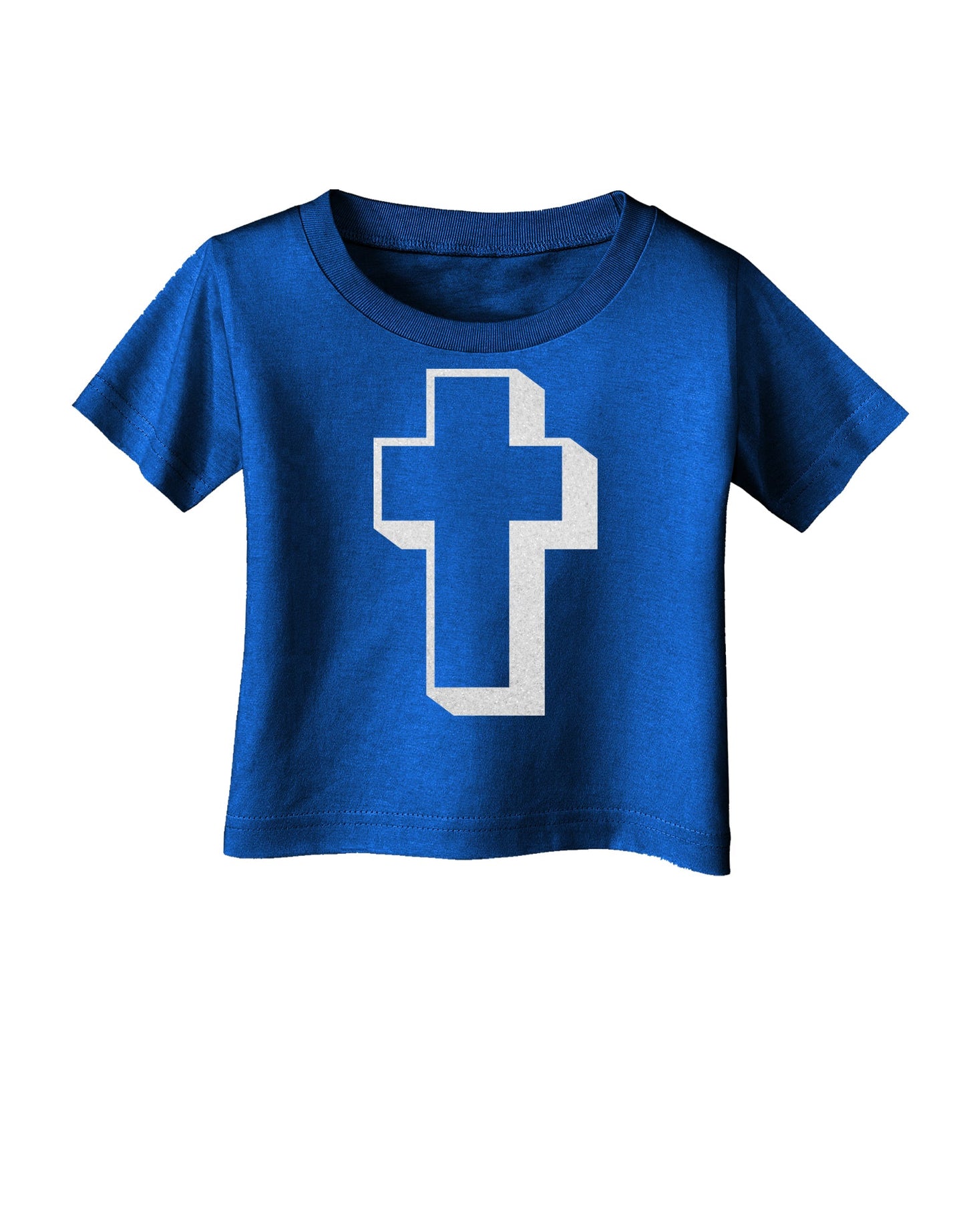 Simple Cross Design Glitter - White Infant T-Shirt Dark by TooLoud-Infant T-Shirt-TooLoud-Royal-Blue-06-Months-Davson Sales