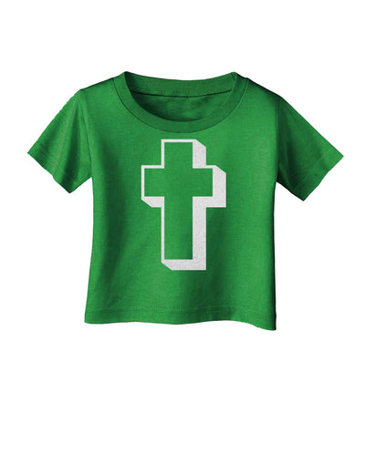 Simple Cross Design Glitter - White Infant T-Shirt Dark by TooLoud