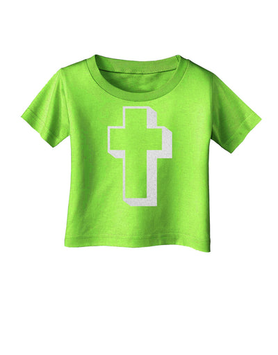 Simple Cross Design Glitter - White Infant T-Shirt by TooLoud-Infant T-Shirt-TooLoud-Lime-Green-06-Months-Davson Sales