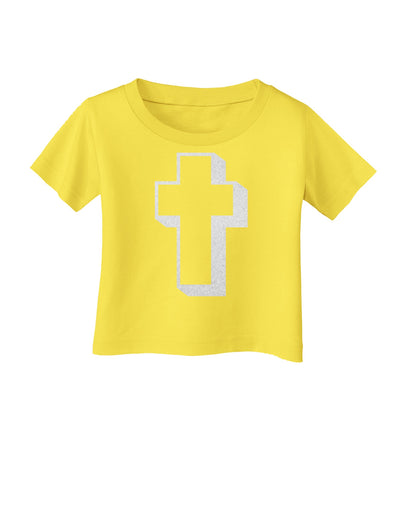 Simple Cross Design Glitter - White Infant T-Shirt by TooLoud-Infant T-Shirt-TooLoud-Yellow-06-Months-Davson Sales