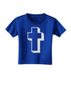 Simple Cross Design Glitter - White Toddler T-Shirt Dark by TooLoud-Toddler T-Shirt-TooLoud-Royal-Blue-2T-Davson Sales