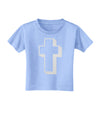 Simple Cross Design Glitter - White Toddler T-Shirt by TooLoud-Toddler T-Shirt-TooLoud-Aquatic-Blue-2T-Davson Sales