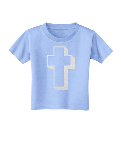 Simple Cross Design Glitter - White Toddler T-Shirt by TooLoud-Toddler T-Shirt-TooLoud-Aquatic-Blue-2T-Davson Sales