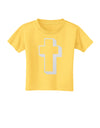 Simple Cross Design Glitter - White Toddler T-Shirt by TooLoud-Toddler T-Shirt-TooLoud-Yellow-2T-Davson Sales