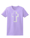 Simple Cross Design Glitter - White Womens T-Shirt by TooLoud-Womens T-Shirt-TooLoud-Lavender-X-Small-Davson Sales