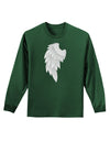 Single Left Angel Wing Design - Couples Adult Long Sleeve Dark T-Shirt-TooLoud-Dark-Green-Small-Davson Sales