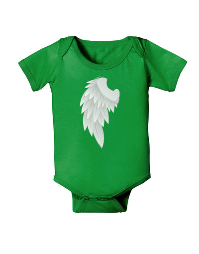 Single Left Angel Wing Design - Couples Baby Romper Bodysuit Dark-Baby Romper-TooLoud-Clover-Green-06-Months-Davson Sales