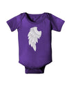 Single Left Angel Wing Design - Couples Baby Romper Bodysuit Dark-Baby Romper-TooLoud-Purple-06-Months-Davson Sales