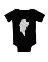 Single Left Angel Wing Design - Couples Baby Romper Bodysuit Dark-Baby Romper-TooLoud-Black-06-Months-Davson Sales