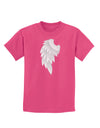 Single Left Angel Wing Design - Couples Childrens Dark T-Shirt-Childrens T-Shirt-TooLoud-Sangria-X-Small-Davson Sales