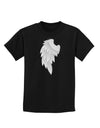 Single Left Angel Wing Design - Couples Childrens Dark T-Shirt
